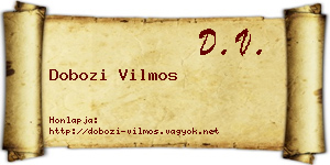 Dobozi Vilmos névjegykártya